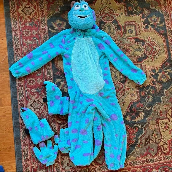 Disney Store Monster’s Inc Sulley Costume Pixar Monster University 7-8 - Picture 1 of 16